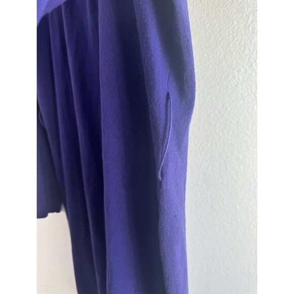 AB Studio Sweater Dress Womens Cowl Neck Pleated Purple - Picture 4 of 6